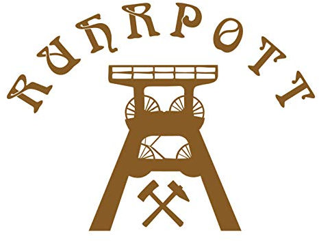 kleb-Drauf | 1 Ruhrpott | Kupfer - matt | Wandtattoo Wandaufkleber Wandsticker Aufkleber Sticker | Wohnzimmer Schlafzimmer Kinderzimmer Küche Bad | Deko Wände Glas Fenster Tür Fliese