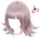 GZIRUE Kurze Gewellte Perücke Haar für Chiaki Nanami Cosplay Kostüm Halloween Party Wig mit Haarnadel