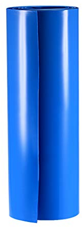 sourcing map PVC Schrumpfschlauch Batterieverpackung 240mm Flache 153mm Dmr 1m Blau