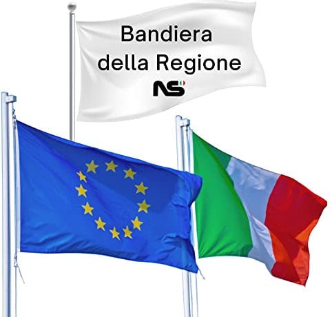 Bandiere Italia Europa REGIONE(a Scelta) cm.100x150 Tessuto Nautico 130gr.mq.- Stamina 220gr.mq. (Stamina 220gr.mq.)