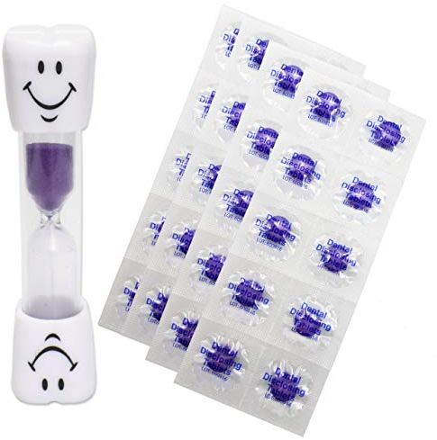 Smile Zahnbürsten-Timer & 40 Enthüllungstabletten (violetter Timer)