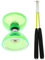 sharprepublic Diabolo en Caoutchouc ABS Lumineux à Double Extrémité de Qualité Professionnelle avec Ficelle de Manche - Vert