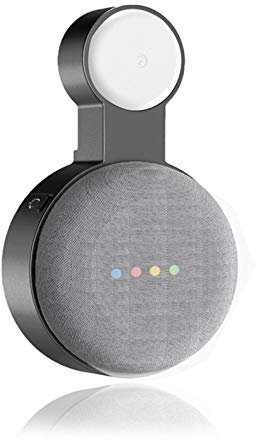 WANGW Support Mural - Prise Wall Mount Stand Holder pour Home Voice Assistants, Cache La Câble De Home Mini, pour Nest Mini De Google (2nd Gen)