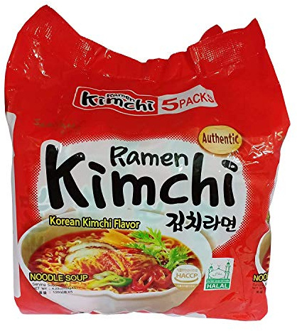 Samyang Kimchi Hot Chicken Flavour Ramen Instant Koreanische Nudeln – 120 g x 5 Stück (5 Pack Combo) (importiert)