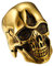 U7 Herren Biker Totenkopf Ring 18k vergoldet Gotik Großer Ring Vintage Totenschädel Statement Ring Hip Hop Punk Rock Männer Modeschmuck Accessoire(Ring Größe 59)