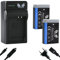 2X SK Akku Ersatz für Canon NB-13L 1250mAh + Charger für PowerShot G1 X Mark III / G5 X G9 X Mark II / G7 X Mark II - III SX720 HS SX730 HS SX740 HS