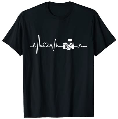 Fotograf Fotografin Geschenk Outfit Fotografie Herzschlag T-Shirt