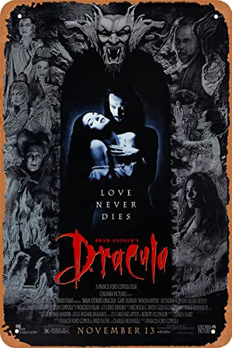 Bram Stoker's Dracula 1992 Horror Movie Poster Vintage Retro Metall Blechschild für Coffee Bar Home Wall Dekorative Geburtstagsgeschenk 20,3 x 30,5 cm
