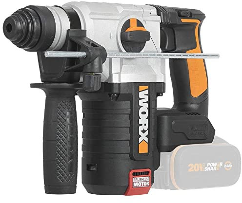 Worx WX380 - Taladro de martillo SDS inalámbrico sin escobillas de 20 V - Cuerpo