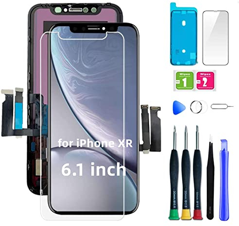 bstdianzi Reemplazo de Pantalla para iPhone XR, Pantalla LCD táctil Compatible con iPhone XR, reemplazo de Pantalla de 6.1 Pulgadas con Protector de Pantalla y Herramientas de reparación