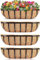 HFHOME Set of 4 Wall Trough Planter, 24/60.9cm Outdoor Metal Window Box with Coco Liner, Rust-Resistant Floating Planters for Fence Railing & Balcony