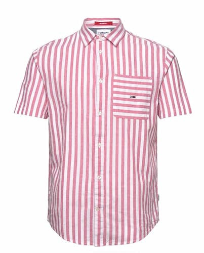 Tommy Hilfiger Chemise décontractée rayée à Manches Courtes (L)