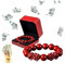 Aumude Bracelet cinabre Feng Shui pour femme, bracelet cinabre Fengshui, bracelet Feng Shui, bracelet porte-bonheur rouge Pi Xiu en perles de cinabre, bracelet porte-bonheur chinois Feng Shui, 6 mm,