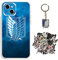 Staremeplz Attack -on Titan Hülle für iPhone 11 Pro Anime Handyhülle [Mit Schlüsselbund und 50pcs Aufkleber] Cartoons Transparent Silikon Case Hülle für iPhone 11 Pro