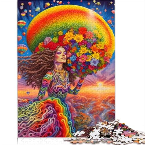 Spiele für Erwachsene Puzzle Rainbow Spirit1000 Teile Puzzle Papppuzzle für Kinder und Erwachsene Denkspiele, Reisepuzzle, Logikspiele Größe (50x75 cm)