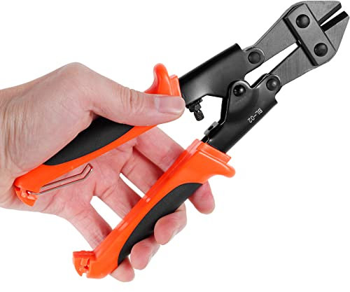 Heavy Duty Bolt Cutters 8 Inch Mini Bolt Croppers with Easy Grip Handles Anti-Slip High Strength Screw Cutter Pliers for Fencing Barbed Wire Nails and Screw !
