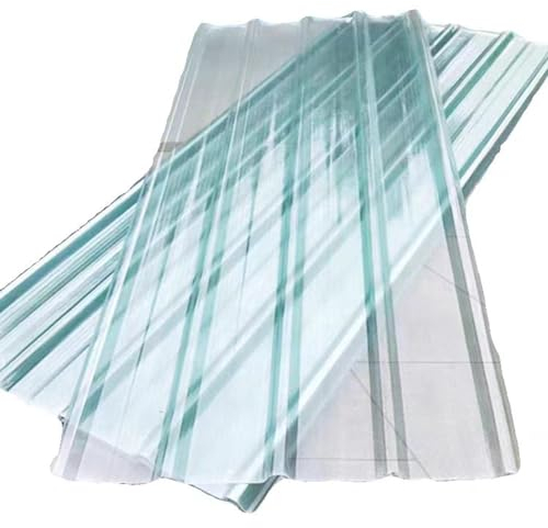 Klare Wellblech Dachplatten,Glasfaser-Tageslichtplatten,2mm Gewellte Dachpaneele,Dachblech für Den Austausch von Lagerschuppen Garagen Vordächern Gewächshäusern (0.9x2m/35x79in,15 PCS)