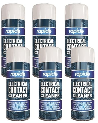 SDMAX Electrical Contact Cleaner, Ensuring Optimal Electrical Connections, Grease, Oil and Dirt Remover, Switch Clean Aerosol Spray Can, General Purpose Cleaner, 200ML (6 PCS)