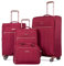 Travelhouse Koffer-Set, 4-teilig, mit Seesack, Softside, aufrecht, erweiterbares Koffer-Set mit Spinnrädern, leichtes Reisen mit TSA-zugelassenem Schloss, Rot/Ausflug, einfarbig (Getaway Solids), 14