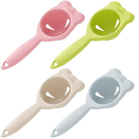 4 Eiertrenner, Eiertrennwerkzeug, Eigelb, Eiweißtrenner, Back-Eiweißfilter, Küchen-Ei-Extraktionswerkzeug, Küchen-Eigelb-Trenner