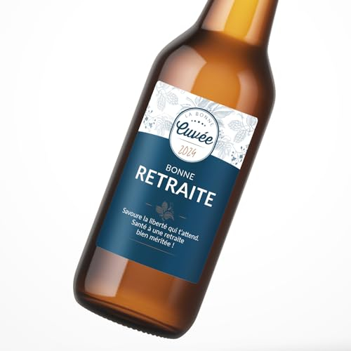 6 Étiquettes autocollantes à personnaliser avec texte et photo pour bouteille de bière 25cl et 33cl - naissance - anniversaire- mariage - fête - cadeau - format 7x9,5 cm