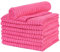 gryeer Microfibre Tea Towels, Thick, Soft, Super Absorbent and Lint Free Kitchen Towels, 45 x 65 cm, Pack of 8, Pink