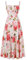 Odizli Robe d'été sexy sans manches pour femme - Bretelles spaghetti - Style bohème - Fleurs - Robe longue avec fente, Rose/rouge, S