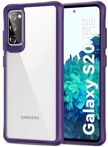 HOOMIL Crystal Clear Hülle für Samsung Galaxy S20 FE 5G/4G, Nie Vergilbung Transparent - Lila
