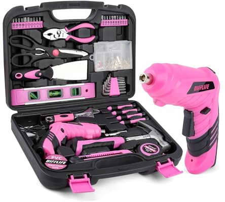 DIFFLIFE tool ses 143-teiliges Werkzeugset, Rosa, 143-teiliges Werkzeugkoffer