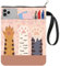 CRASPIRE Custodia per Libri con Artiglio di Gatto con Cerniera 11 x 8.7 Pollici Protezione per Libri Tascabili in Tessuto Lavabile Tasca Extra Tasca per Regali per Compagni di Classe Libri Bifacciali