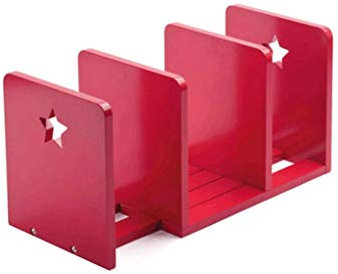 Zeitschriftensammler aus Holz, ausziehbar, Rot