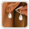 Aneneiceera Vintage Teardrop Perlen Ohrringe Gold Oval Perle Ohrringe Hochzeit Perle Tropfen Ohrringe Minimalistische Ohrringe Schmuck Für Frauen