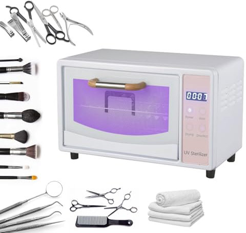 UV Heißluftsterilisator, 10L UV Sterilisator für Nagelwerkzeuge Hochtemperatur Sterilisator, Multifunktionale Trockene Hitze Sterilisatoren für Nagelwerkzeuge Kosmetikwerkzeuge Friseurwerkzeuge