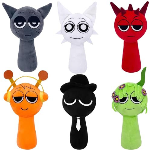 MXZWOC 6PCS Plushies For Games Fans, 9.8 Plush Toys Figures,Soft Stuffed Animal Pillow Doll Christmas Birthday Gifts for Adult Kids(6PCS)