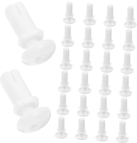 iplusmile 100pcs White Nylon Plastic Car Fasteners R-type Retainer Clips for Bumper Trim Door Panel Locking, Insulated Expansion Rivet Fixings for Automotive Headlamp and Trim Assembly