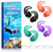 Bouchon oreille piscine enfant - 4 paires de bouchons d'oreilles étanches réutilisables en silicone souple pour la douche, la natation, le surf, la plongée avec tuba et autres sports nautiques