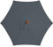 MENAYODA Funda de repuesto para sombrilla, 3 m, resistente al agua, duradera, para patio o jardín, gris, 6 Arme