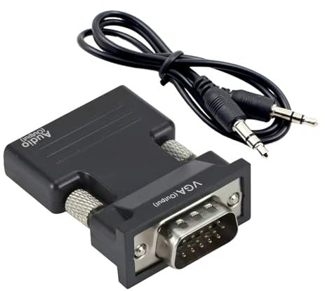Adattatore da VGA a convertitore da femmina a VGA maschio | Adattatore connettore HDMI a VGAConverter | Trasportatore HDMI femmina a VGA maschio adatto per collegamento monitor video