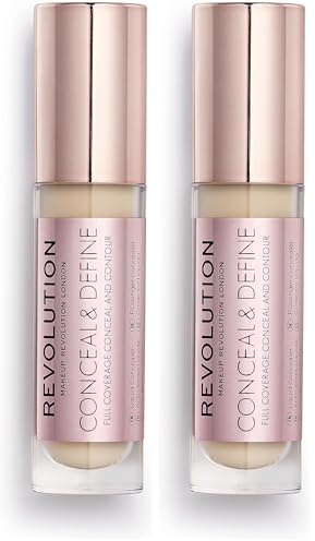 MakeUp Revolution Concealer C6.5 verbergen und definieren (Packung mit 2)
