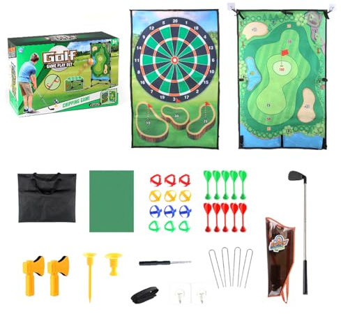 Riaisttd Golf-Dart-Schredder-Set, Golf-Schredder-Spielmatte, doppelseitige