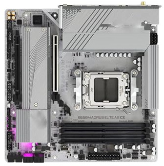 Placa Madre Placa Base Fit For GIGABYTE B650M AORUS Elite AX Ice Micro-ATX B650 DDR5 de 192 GB, DDR5 a 8000 MHz (OC) M.2 Wi-Fi 6E, Socket AM5