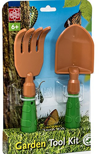 EDU-TOYS Schaufel und Rechen - robuste und handliche Gartengeräte für Kleinkinder, Sandspielzeug aus ABS-Kunststoff