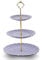 Sweejar Home - Présentoir à gâteaux à 3 étages en céramique, pour gâteaux de mariage, cupcakes et pâtisseries de fête violet