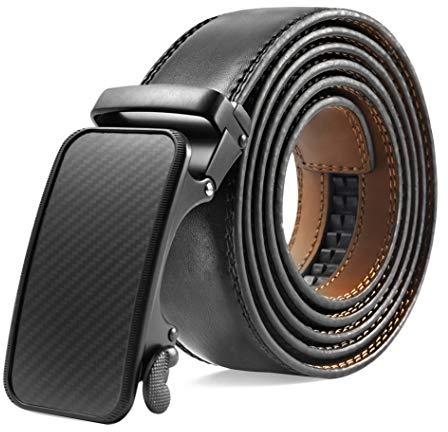 Nelbons Gürtel Herren, Gürtel Ratsche Gürtel Automatikschließe für Herren Anzug Business Kleidung,Breit 35mm,Größe Angepasst