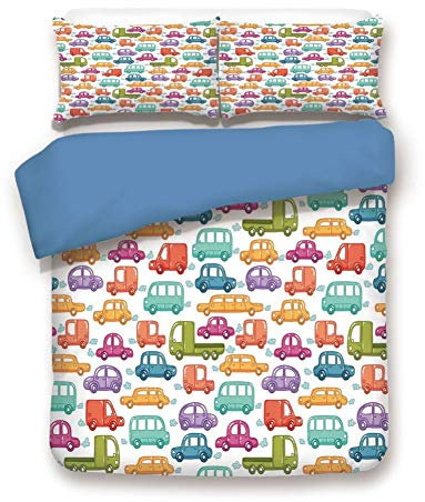 HiDecorRoom Bettwäsche-Set mit 2 Kissenbezügen, 3-teilig, Mehrfarbig Full Color#07