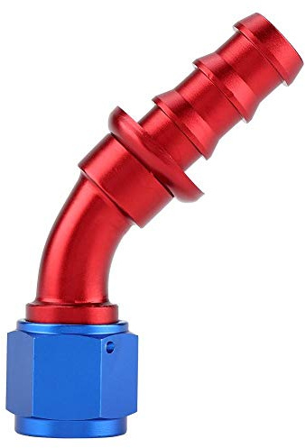 AN6 Aluminium Kraftstoffleitung Anschluss 45 Grad Push-On Öl Gas Schlauchfitting für Hochdruckanwendungen langlebige T6160 Legierung korrosionsbeständig einfache Edelstahl Nylon Schlauchkompatibilität
