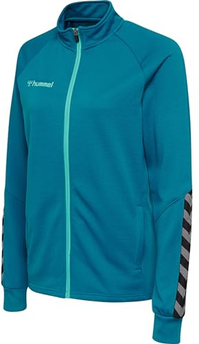 hummel AUTHENTIC Sportjacke Damen - Trainingsjacke & Laufjacke - Dünne Jacke für Sport, Fitness und Alltag - mit Reißverschluss, Taschen und Stehkragen - aus Polyester-Strickstoff