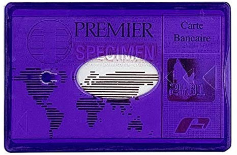 DCT Etui Carte bancaire Plastique Rigide Violet Plastique Anti-Reflet résistant CB Fabrication française Petite Maroquinerie Portefeuille