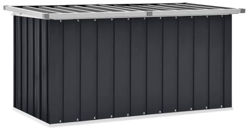 vidaXL Caja de almacenaje para jardín gris antracita 129x67x65 cm