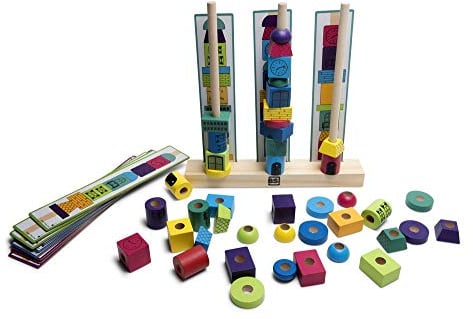 BS Toys Stapeltürme - Turmbau in Rekordzeit - Multicolor Stapelspaß - Spiel für Kinder ab 3 Jahren